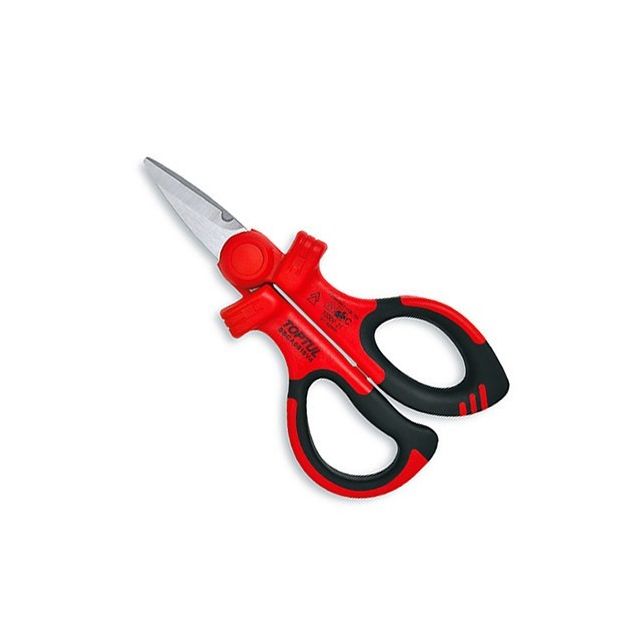 Усиленные изолированные ножницы для электрика VDE TOPTUL SBCA0516V4, фото  | SNABZHENIE.com.ua