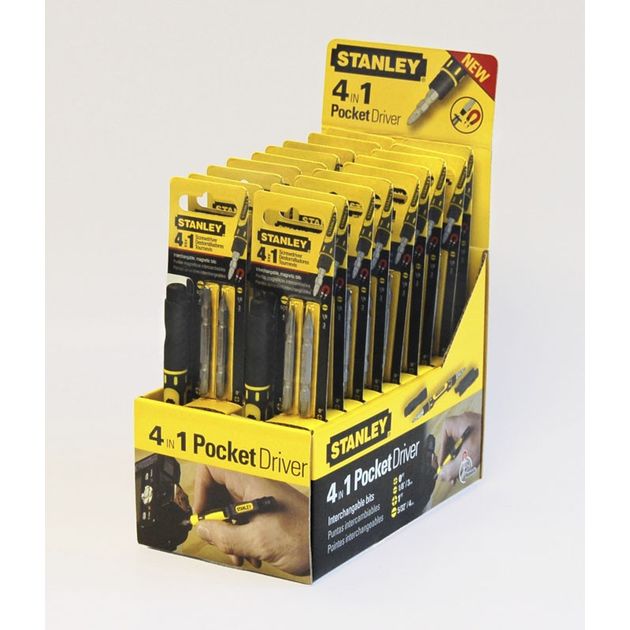 Отвертка карманна з 2-ма двосторонніми вставками STANLEY (66-344M), фото , зображення 2 | SNABZHENIE.com.ua