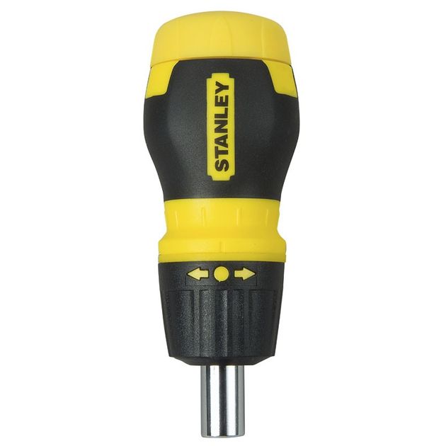 Отвертка укорочена Multibit Ratchet Stubby з храповим механізмом, з 6 вставками STANLEY (0-66-358), фото  | SNABZHENIE.com.ua