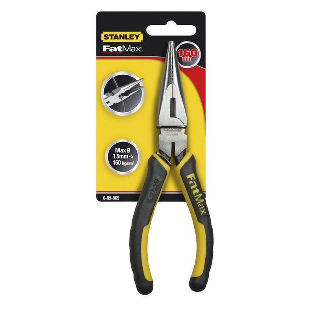 Щипці 200 мм з подовженими прямими полукруглими губками FatMax STANLEY (0-89-870), фото , зображення 2 | SNABZHENIE.com.ua