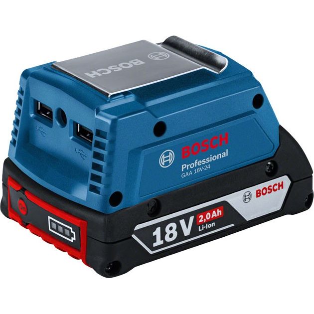 Переходник USB GAA 18V-24 для зарядки на акумулятор 18 В BOSCH (1600A00J61), фото , зображення 2 | SNABZHENIE.com.ua