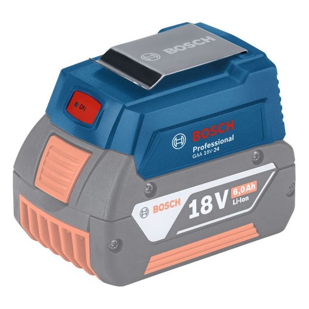 Переходник USB GAA 18V-24 для зарядки на акумулятор 18 В BOSCH (1600A00J61), фото , зображення 3 | SNABZHENIE.com.ua
