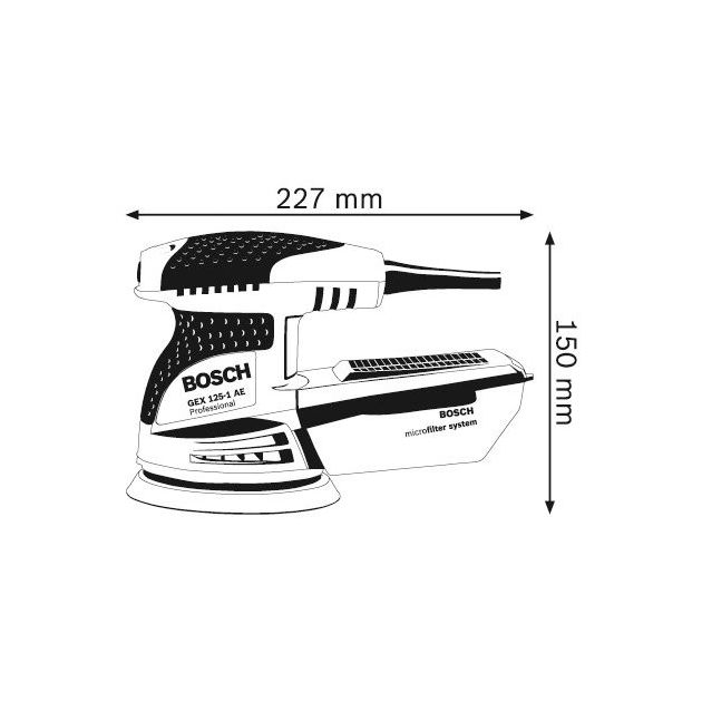 Шліфмашина ексцентрикова GEX 125-1 AE BOSCH (0601387500), фото , зображення 5 | SNABZHENIE.com.ua Шліфмашина ексцентрикова GEX 125-1 AE BOSCH (0601387500), фото , зображення 5 | SNABZHENIE.com.ua