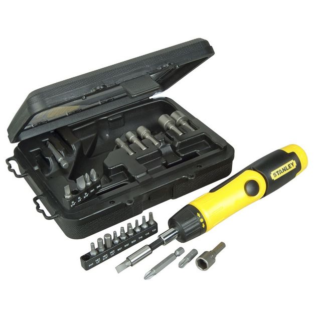 Отвертка Pistol Grip Ratchet з храповим механізмом у наборі з 23 вставками (25 предметів) STANLEY (0-63-022), фото , зображення 3 | SNABZHENIE.com.ua Отвертка Pistol Grip Ratchet з храповим механізмом у наборі з 23 вставками (25 предметів) STANLEY (0-63-022), фото , зображення 3 | SNABZHENIE.com.ua