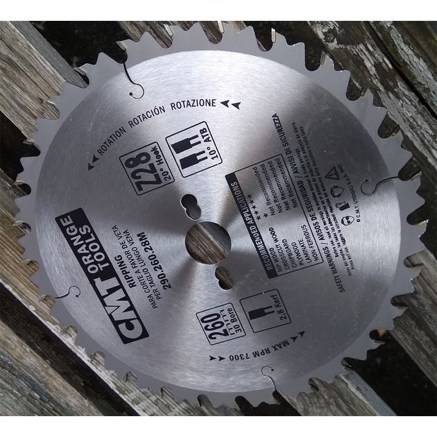 Пила CMT 260x30 мм, Z 28 для ручных циркулярок, продольное пиление, фото , изображение 6 | SNABZHENIE.com.ua