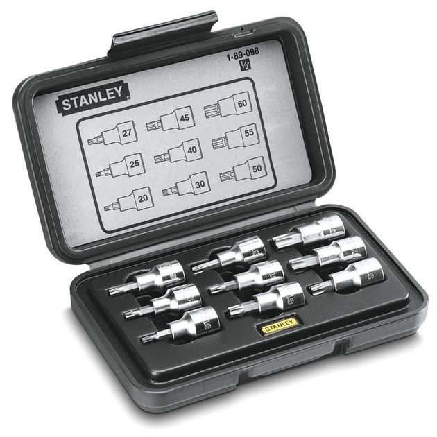 Набор торцевых головок 1/2" Torx Т20-Т60 STANLEY (1-89-098), фото  | SNABZHENIE.com.ua
