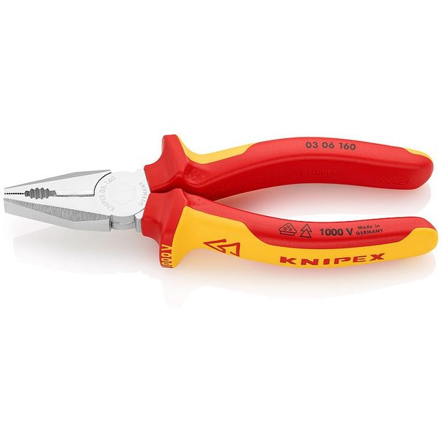 Плоскогубці комбіновані VDE KNIPEX 03 06 160 (03 06 160 ), фото  | SNABZHENIE.com.ua