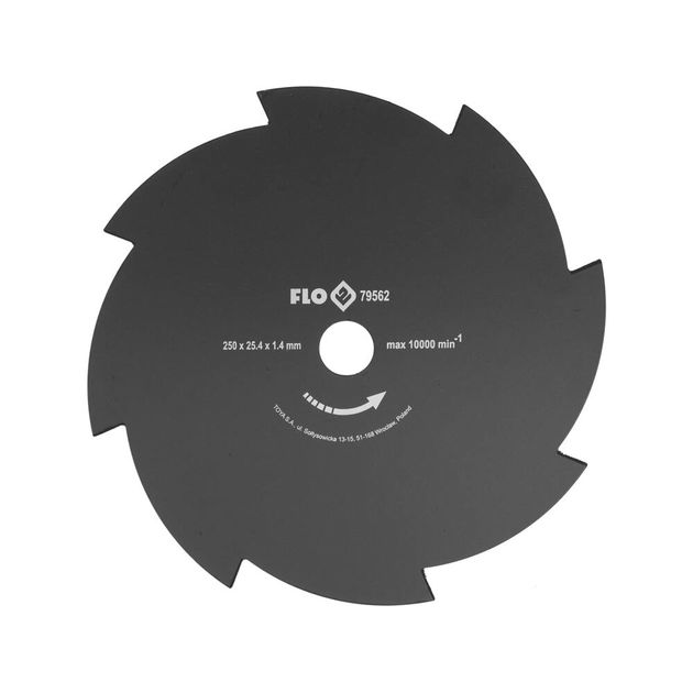 Дисковый нож для бензокосы FLO, 250 мм, 8 зубьев, Ø= 25,4 мм, фото  | SNABZHENIE.com.ua