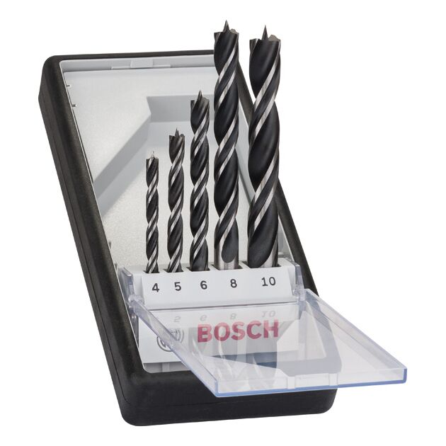 Набор из 5 свердел по дереву BOSCH Robust Line, 4–10 мм, фото  | SNABZHENIE.com.ua