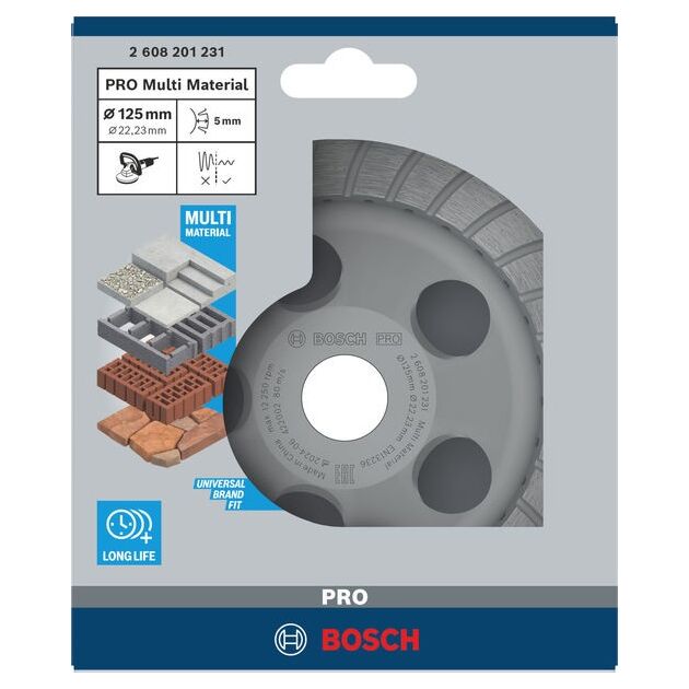 Алмазный чашечный шлифовальный круг BOSCH Turbo 125 мм, фото  | SNABZHENIE.com.ua