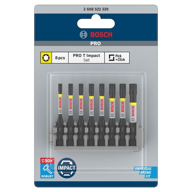 Комплект насадок Impact Control для ударных дрилей, 8 шт. BOSCH, фото  | SNABZHENIE.com.ua