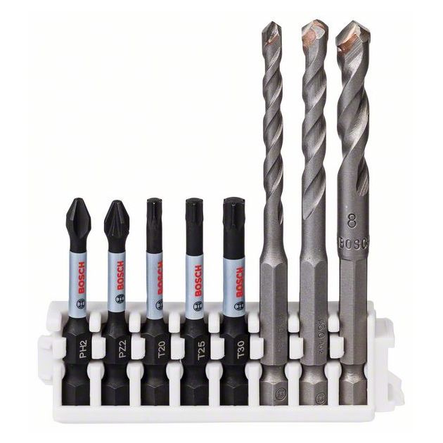 Hex-9 керамическое сверло 5/6/8 мм Impact Power 50 мм, PH2, PZ2, T20-T30 BOSCH, фото  | SNABZHENIE.com.ua