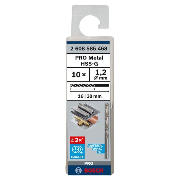 Свердло по металлу HSS-G, DIN 338, 1,2 x 16 x 38 мм, BOSCH, фото  | SNABZHENIE.com.ua