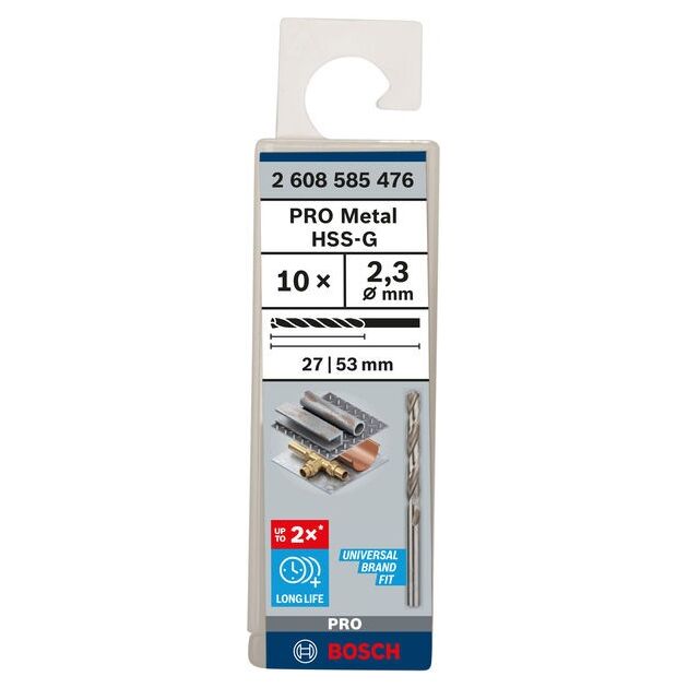 Свердло по металлу HSS-G, DIN 338, 2,3 x 27 x 53 мм, BOSCH, фото  | SNABZHENIE.com.ua