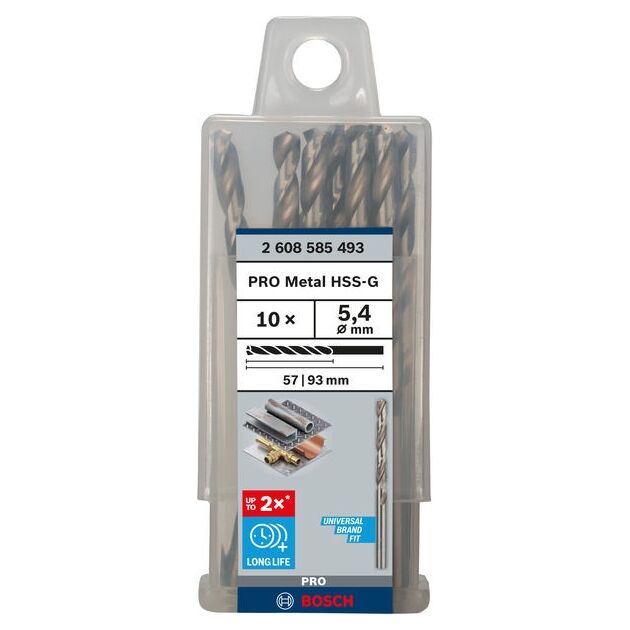 Сверло по металлу HSS-G, DIN 338, 5,4 x 57 x 93 мм BOSCH, фото  | SNABZHENIE.com.ua