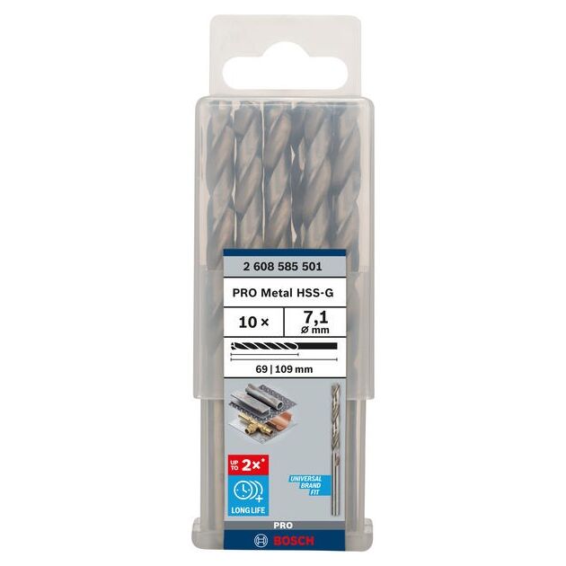 Сверло по металлу HSS-G, DIN 338, 7,1 x 69 x 109 мм, BOSCH, фото  | SNABZHENIE.com.ua