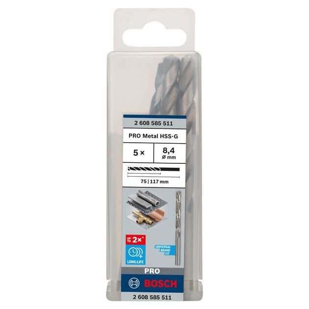 Сверло по металлу HSS-G, DIN 338, 8,4 x 75 x 117 мм, BOSCH, фото  | SNABZHENIE.com.ua