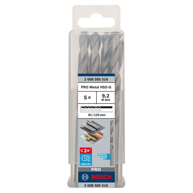Свердло по металлу HSS-G, DIN 338, 9,2 x 81 x 125 мм, BOSCH, фото  | SNABZHENIE.com.ua