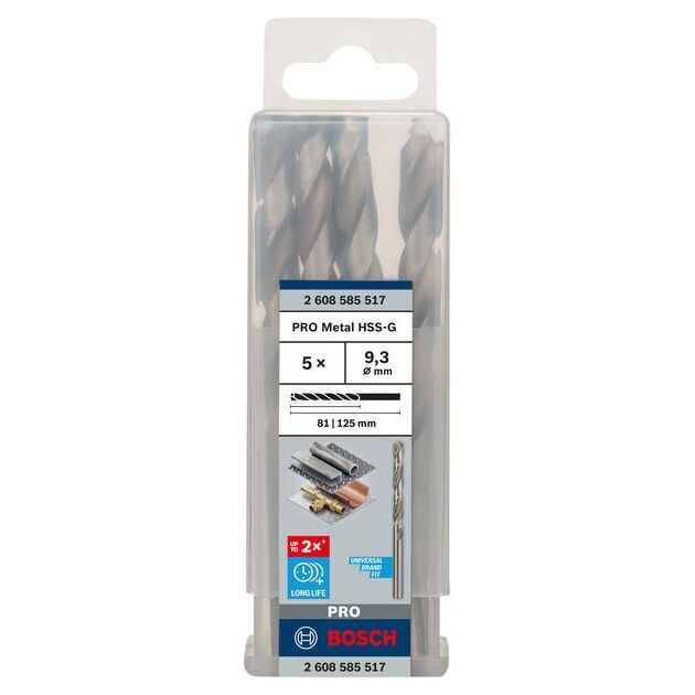 Свердло по металлу HSS-G, DIN 338, 9,3 x 81 x 125 мм, BOSCH, фото  | SNABZHENIE.com.ua