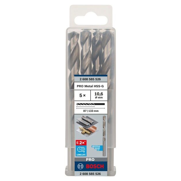 Сверла по металлу из быстрорежущей стали HSS-G, DIN 338, 10,6 мм, BOSCH, фото  | SNABZHENIE.com.ua