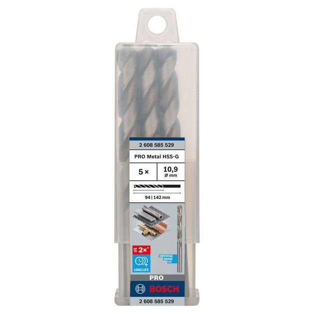 Сверло по металлу HSS-G, DIN 338, 10,9 x 94 x 142 мм, BOSCH, фото  | SNABZHENIE.com.ua