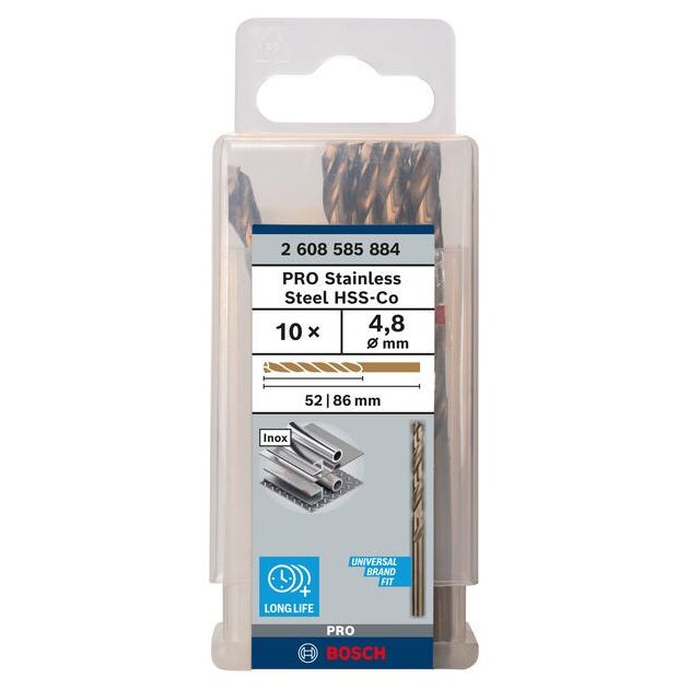 Свердло по металлу HSS-Co, DIN 338, 4,8 x 52 x 86 мм, BOSCH, фото  | SNABZHENIE.com.ua