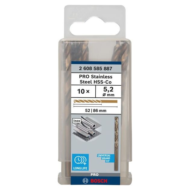 Сверло по металлу HSS-Co, DIN 338, 5,2 x 52 x 86 мм BOSCH, фото  | SNABZHENIE.com.ua