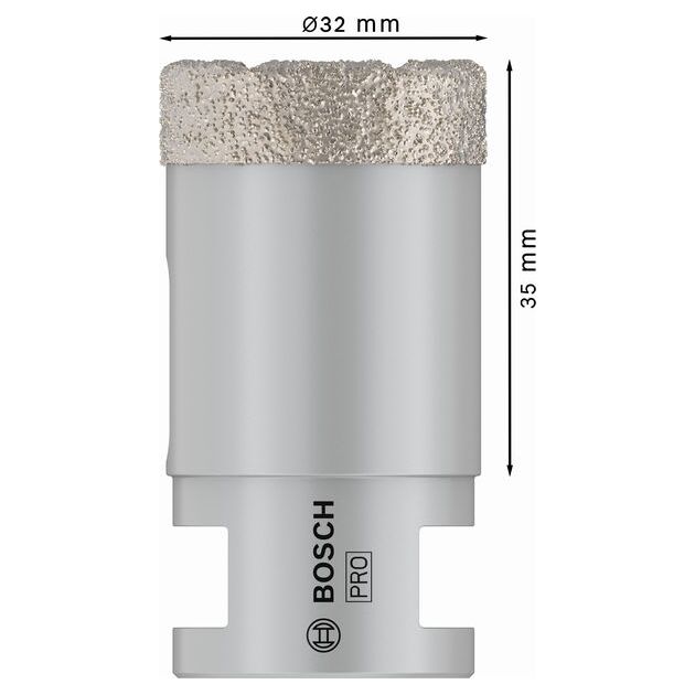 Алмазные сверла для сухого сверления BOSCH 32 x 35 мм, фото  | SNABZHENIE.com.ua
