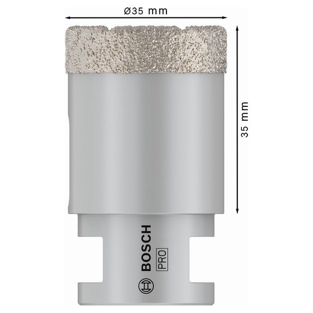 Алмазные сверла для сухого сверления 35 x 35 мм BOSCH, фото  | SNABZHENIE.com.ua