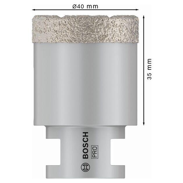 Алмазные сверла для сухого сверления BOSCH 40 x 35 мм, фото  | SNABZHENIE.com.ua