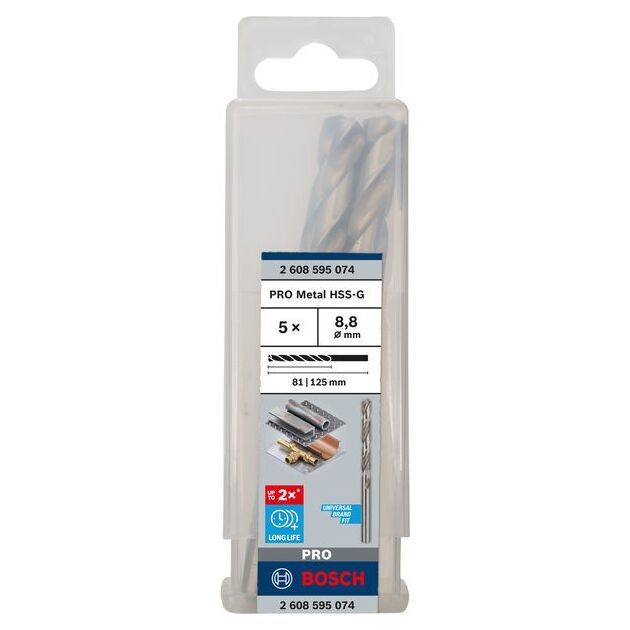 Свердло по металлу HSS-G 8,8 x 81 x 125 мм BOSCH, DIN 338, фото  | SNABZHENIE.com.ua
