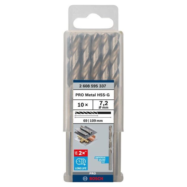 Сверло по металлу HSS-G, DIN 338, 7,2 x 109 x 69 мм, BOSCH, фото  | SNABZHENIE.com.ua