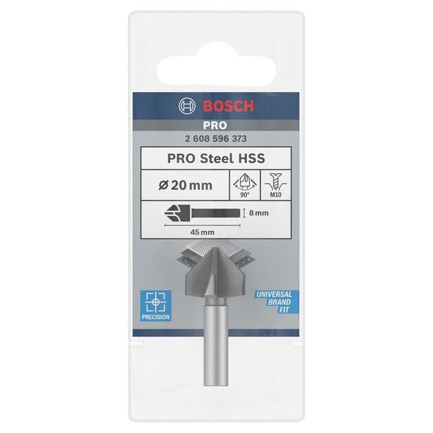 Конічні зенкери BOSCH 20 мм, M10, 45 мм, 8 мм, фото  | SNABZHENIE.com.ua