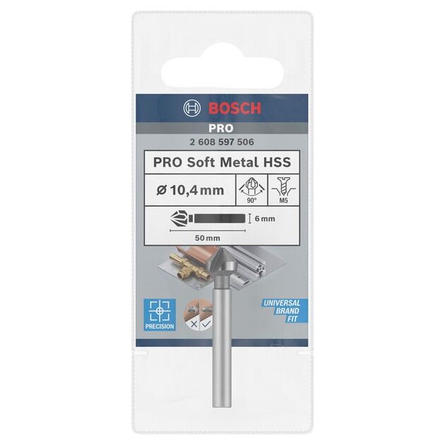 Зенкери конічні 10,4, M 5, 50 мм, 6 мм BOSCH, фото  | SNABZHENIE.com.ua