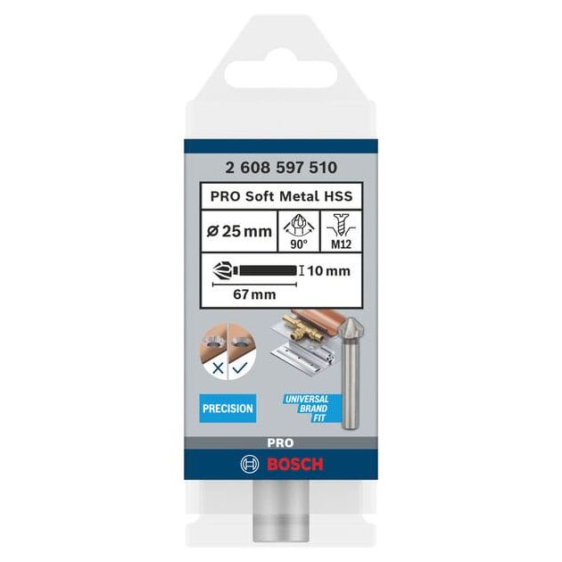 Зенкери конічні BOSCH 25.0 M12 67 мм 10 мм, фото  | SNABZHENIE.com.ua