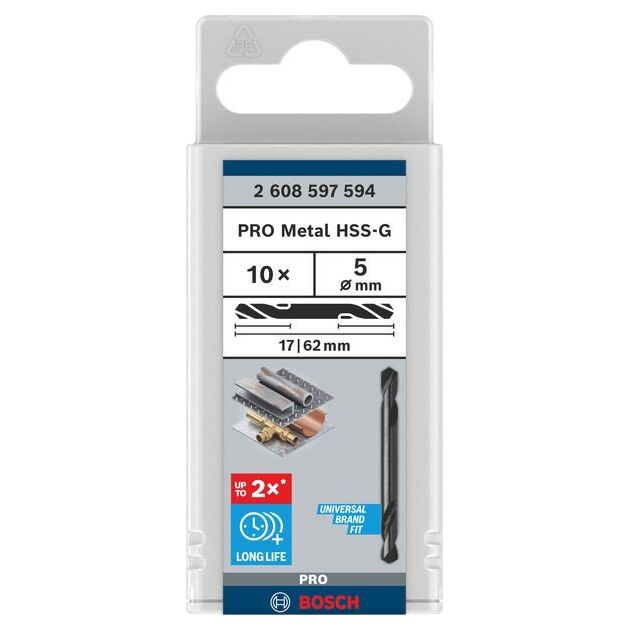 Двусторонние сверла 5 x 17 x 62 мм BOSCH, фото  | SNABZHENIE.com.ua