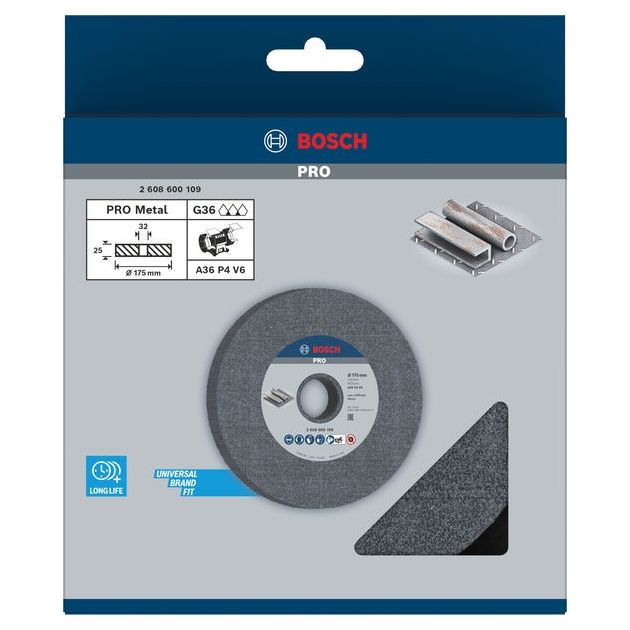 Шлифовальный круг BOSCH 175 мм для двушпиндельного точила, фото  | SNABZHENIE.com.ua