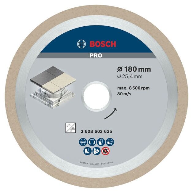 Алмазный диск BOSCH Best for Ceramic 180x25,4x2,2 мм, фото  | SNABZHENIE.com.ua