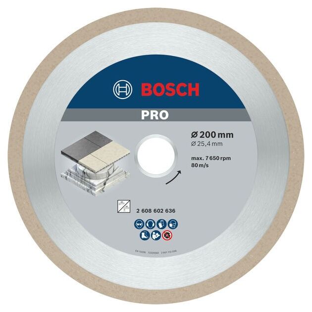 Алмазный диск BOSCH Best for Ceramic 200x25,4x2,2 мм, фото  | SNABZHENIE.com.ua