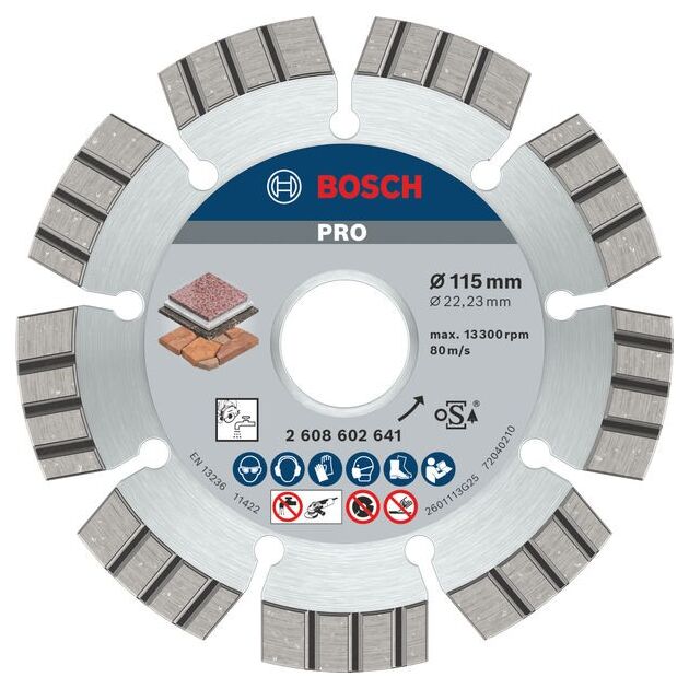 Алмазный отрезной диск BOSCH 115 мм для камня 22,23 x 2,2 мм, фото  | SNABZHENIE.com.ua