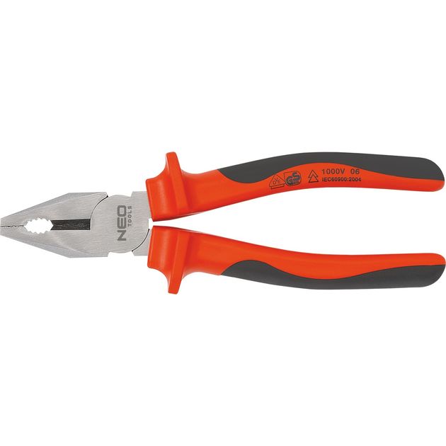 Диэлектрические комбинированные плоскогубцы 180 мм, 1000 В, NEO tools, фото  | SNABZHENIE.com.ua