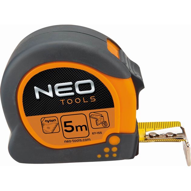 Рулетка стальная 5 м x 25 мм с магнитом NEO tools (67-155), фото  | SNABZHENIE.com.ua