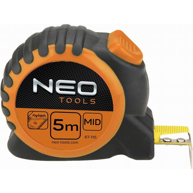 Рулетка стальная 5 м x 25 мм с фиксатором NEO tools (67-165), фото  | SNABZHENIE.com.ua
