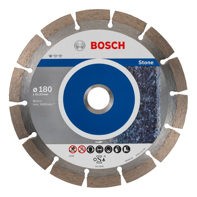 Алмазный диск Standard for Stone 180x22,23x2 мм BOSCH, фото  | SNABZHENIE.com.ua