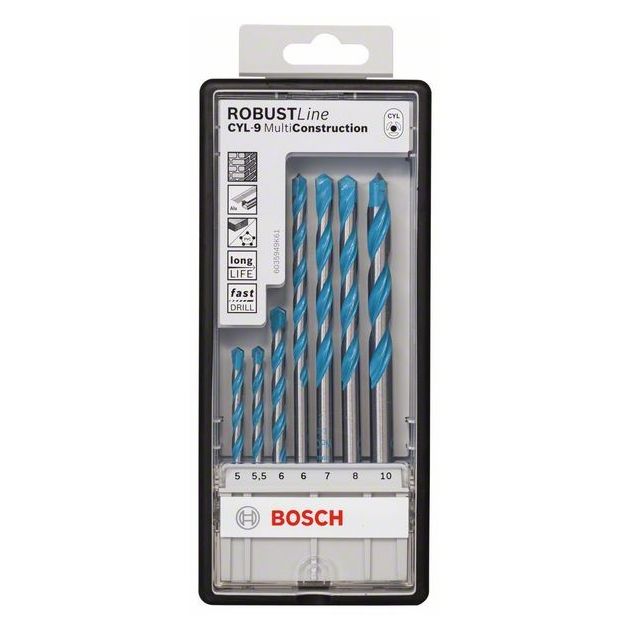 Набір із 7 свердел CYL-9 MultiConstruction, 5–10 мм BOSCH, фото , зображення 2 | SNABZHENIE.com.ua