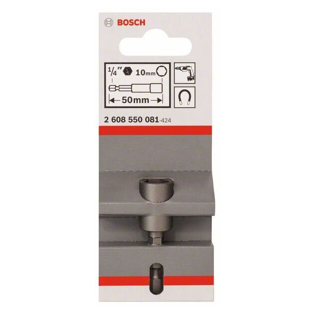 Торцевые ключи 50 x 10 мм, M 6 BOSCH, фото , изображение 2 | SNABZHENIE.com.ua