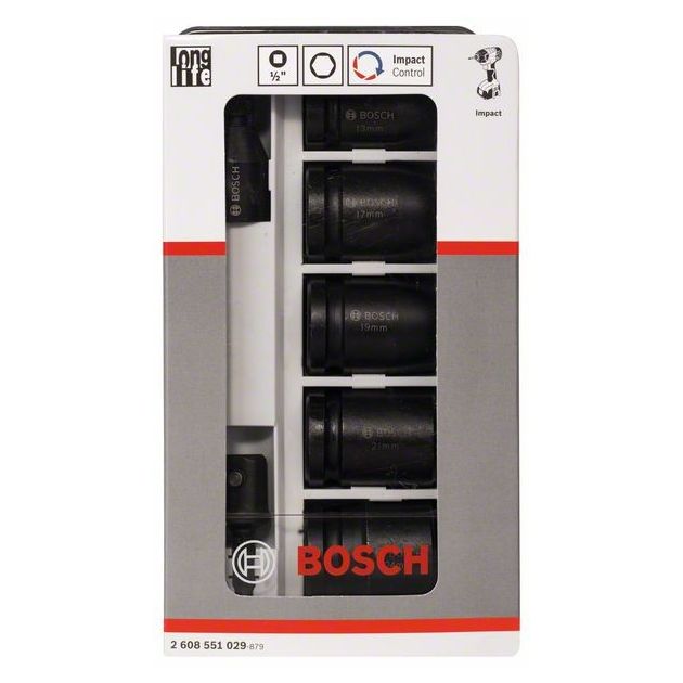 Набор торцевых ключей BOSCH 7 шт, 13–24 мм, фото , изображение 2 | SNABZHENIE.com.ua