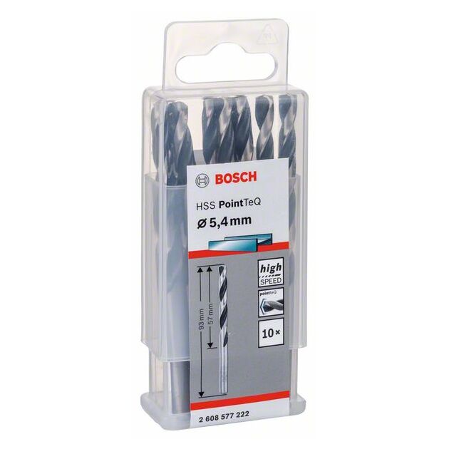 Сверло спиральное HSS PointTeQ 5,4 мм BOSCH, фото , изображение 2 | SNABZHENIE.com.ua