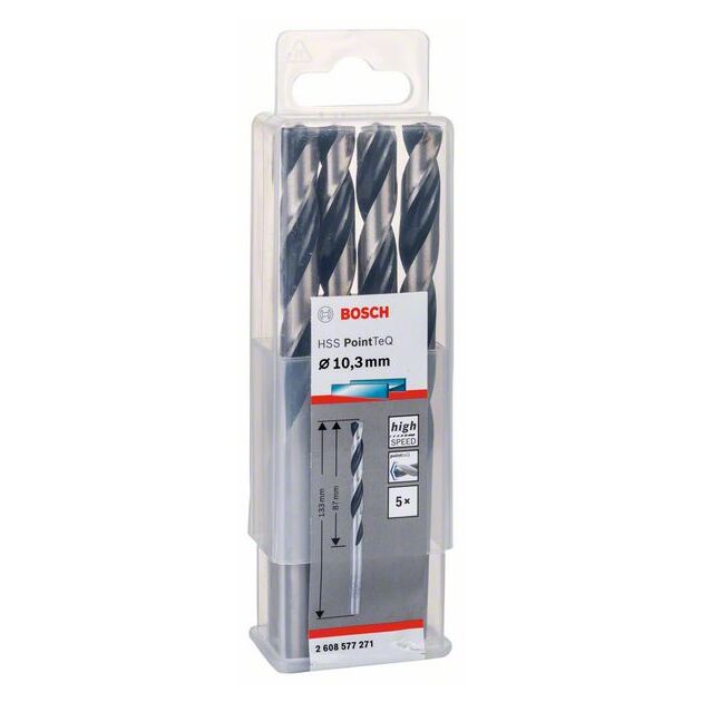 Спиральное сверло HSS PointTeQ 10,3 мм BOSCH, фото , изображение 2 | SNABZHENIE.com.ua