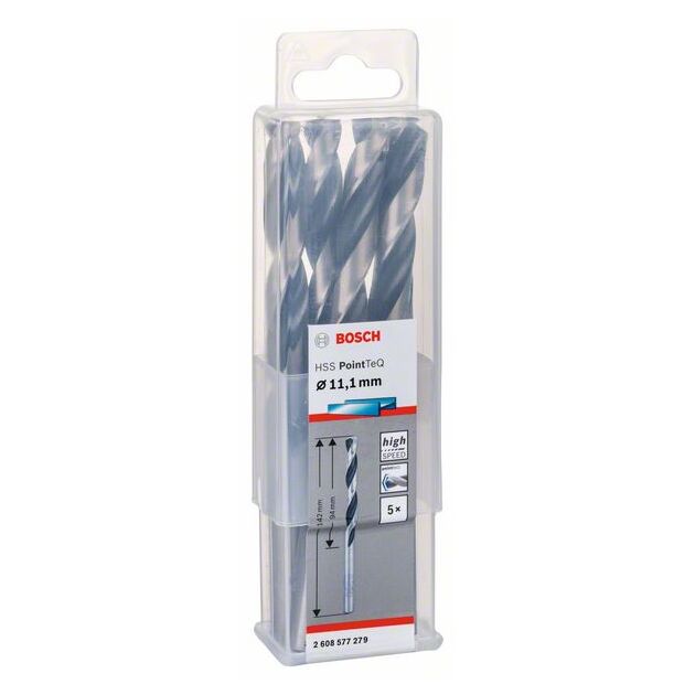 Сверло спиральное HSS PointTeQ 11,1 мм BOSCH, фото , изображение 2 | SNABZHENIE.com.ua